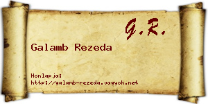 Galamb Rezeda névjegykártya